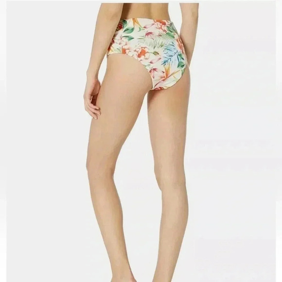 Lucky Brand Ivory Tropical High-Waist Bikini Bottom Swimsuit Plus Size 1X NWT - Picture 4 of 6